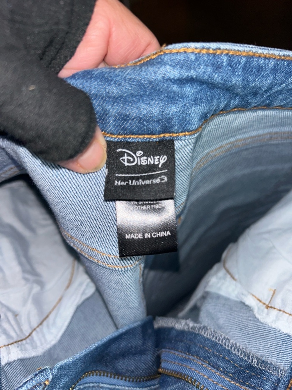 Disney Light Blue Mom Jeans  Mickey and Minnie - Picture 8 of 9